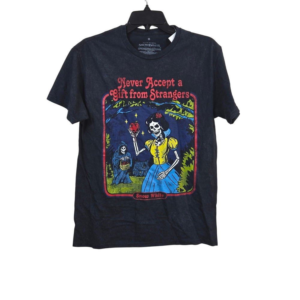 Dia‎ De Muertos Snow White Never Accept a Gift from Strangers Graphic Tee Medium